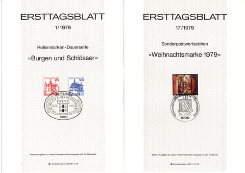 Berlin ersttagsblätter - berlin,