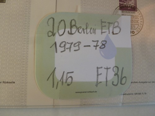 Ersttagsblätter berlin - 20,